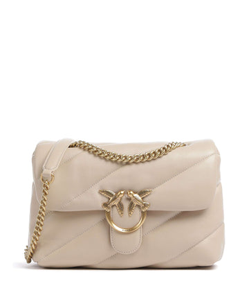 Pinko Love Puff Classic Sac porté épaule beige/grigio fumo/antique gold
