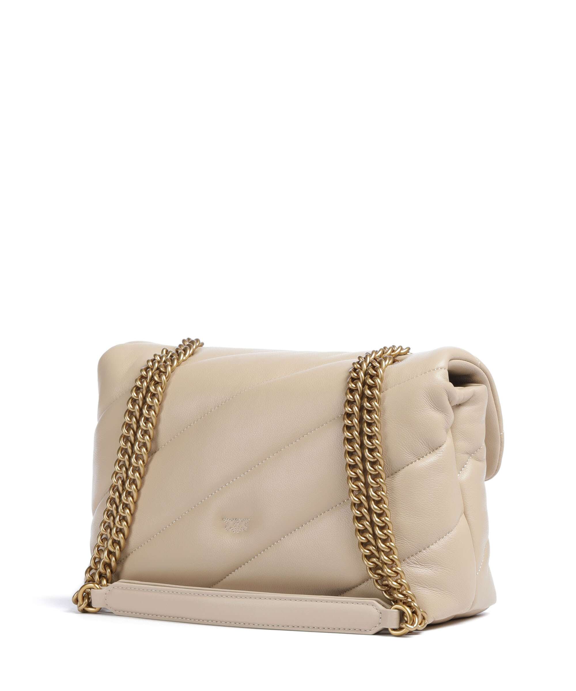 Pinko Love Puff Classic Shoulder bag beige/grigio fumo/antique gold