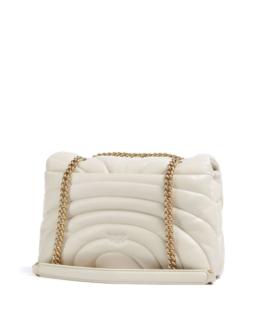 Pinko Love Puff Classic Shoulder bag bianco seta/antique gold