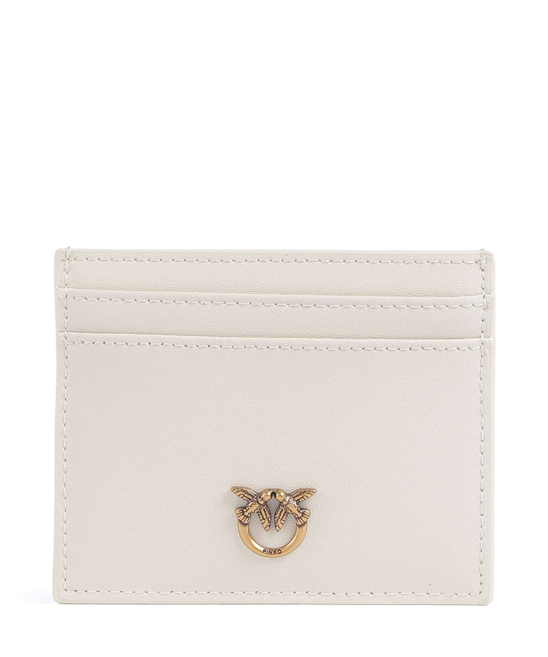 Pinko Credit card holder bianco seta/antique gold