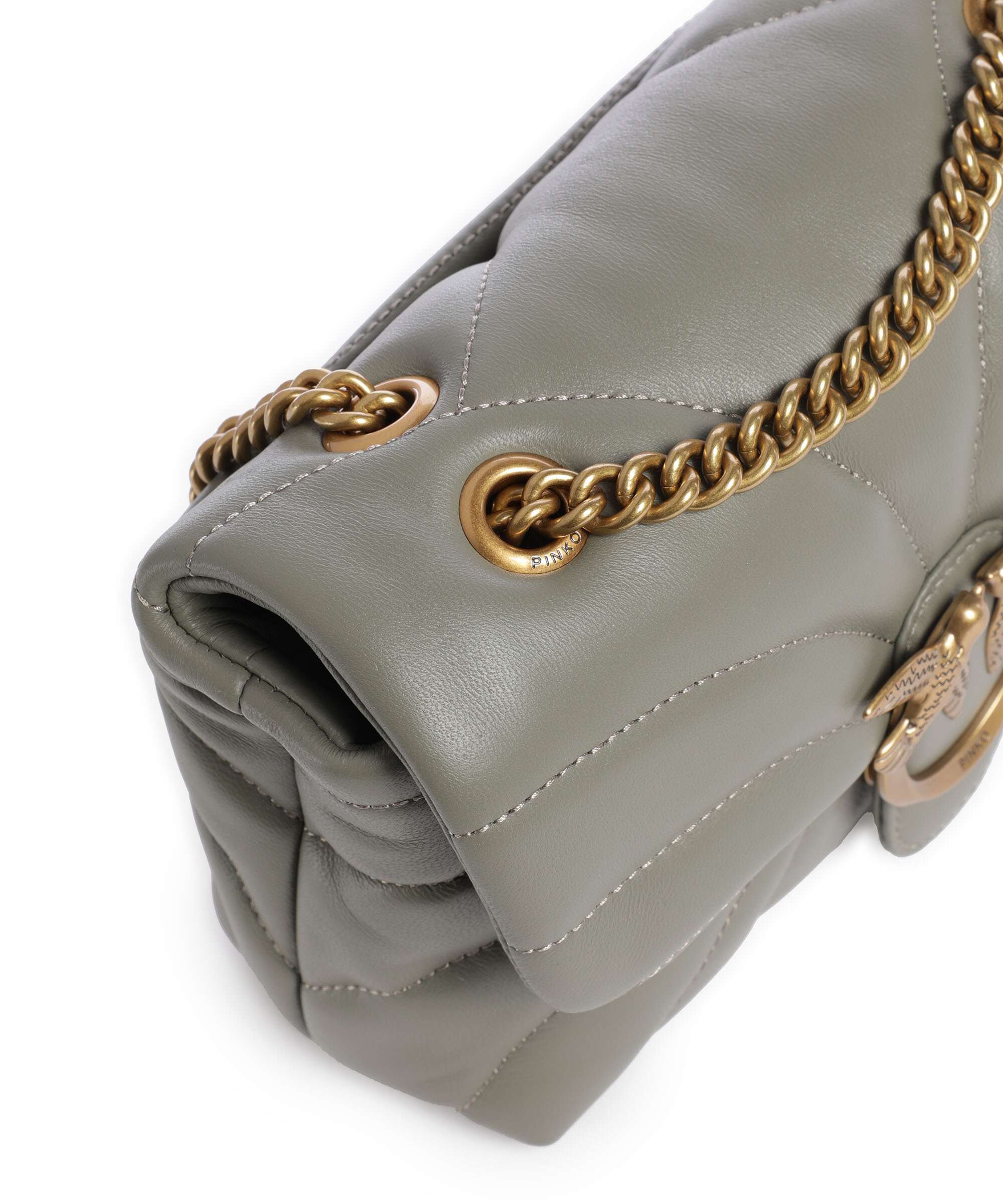 Pinko Love Puff Mini Shoulder bag verde vertiver/antique gold