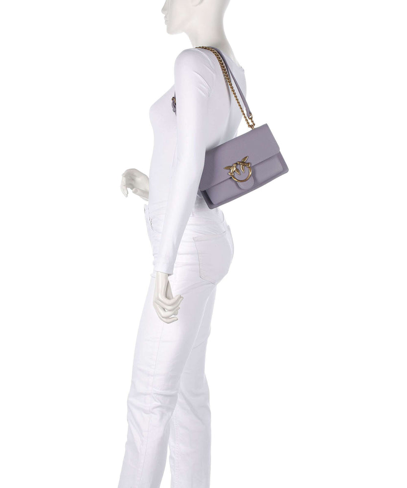 Pinko Love Soft Mini Shoulder bag cenerre viola/antique gold