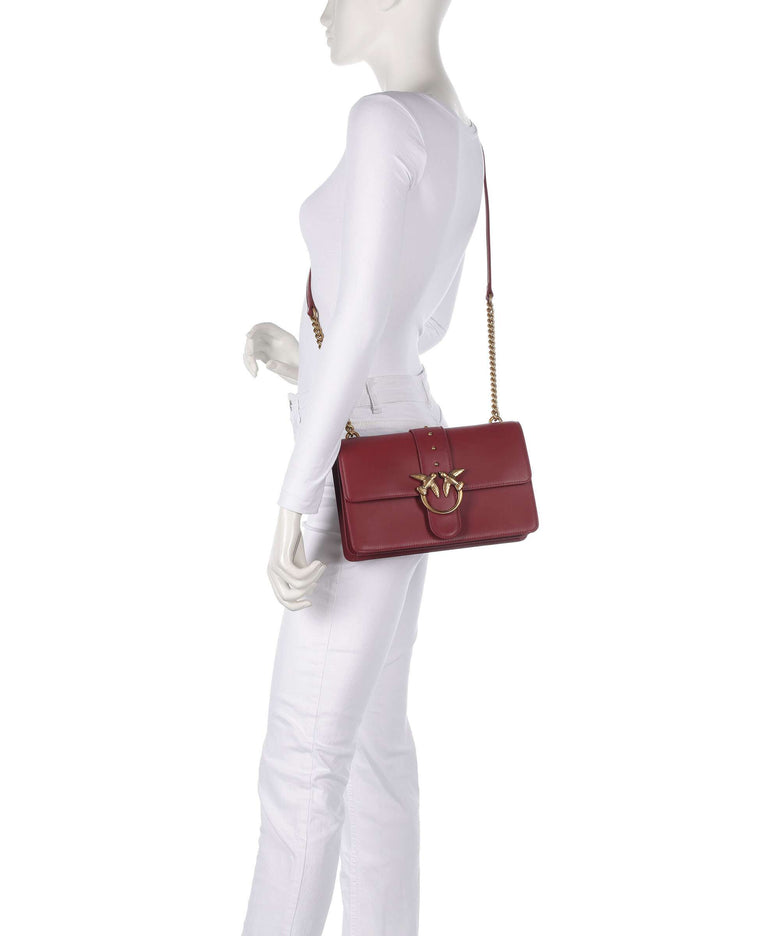 Pinko Love One Classic Crossbody bag bordeaux merlot/antique gold