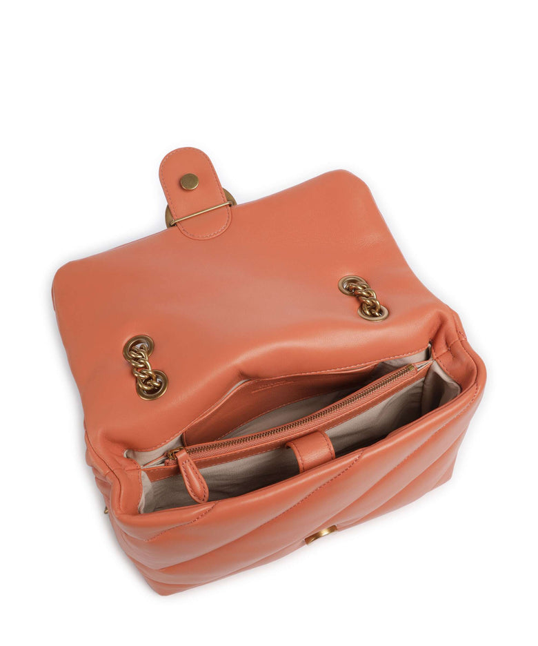 Pinko Love Puff Classic Shoulder bag arancione brandy/antique gold