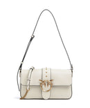 Pinko Love One Classic Slouchy Borsa a spalla bianco seta/antique gold