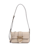 Pinko Love One Mini Slouchy Sac porté épaule beige/grigio fumo/antique gold