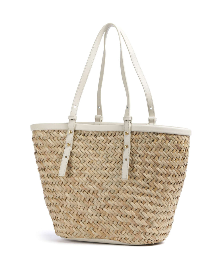 Pinko Love Summer Tote bag bianco seta/antique gold