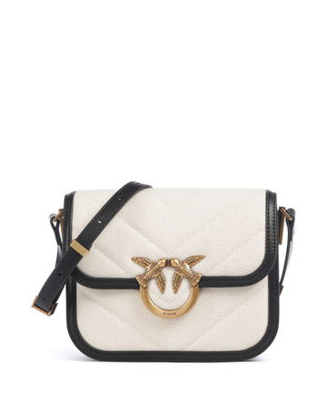 Pinko Love Box Mini Sac bandoulière beige/navy stripes