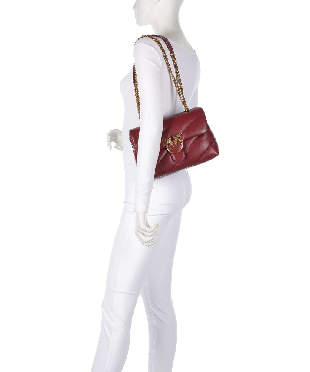 Pinko Love Puff Classic Shoulder bag bordeaux merlot/antique gold