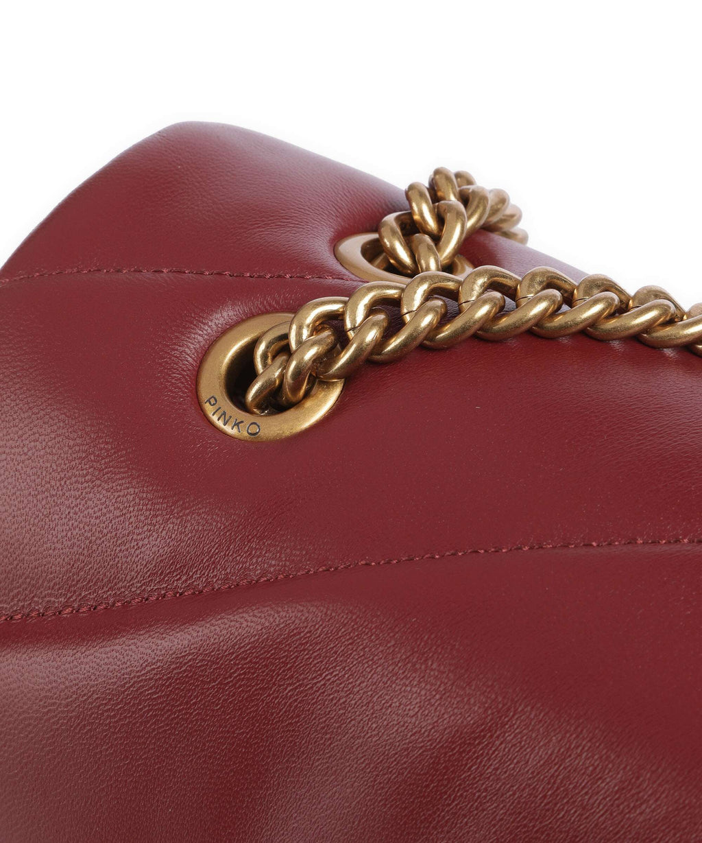 Pinko Love Puff Classic Shoulder bag bordeaux merlot/antique gold