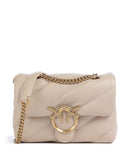 Pinko Love Puff Mini Schultertasche beige/grigio fumo/antique gold