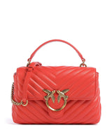 Pinko Love Lady Puff Mini Handbag rosso mandarino/antique gold