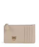 Pinko Airone Étui à cartes crédit beige/grigio fumo/antique gold