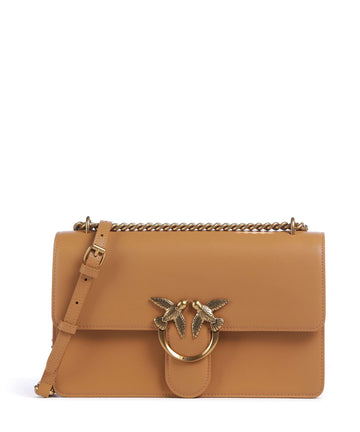 Pinko Love One Classic Sac porté épaule torrone/antique gold