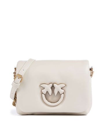 Pinko Love Click Puff Baby Sac bandoulière bianco seta/antique gold