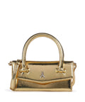 Patrizia Pepe Fly Bamby Metallic Handbag craquele gold