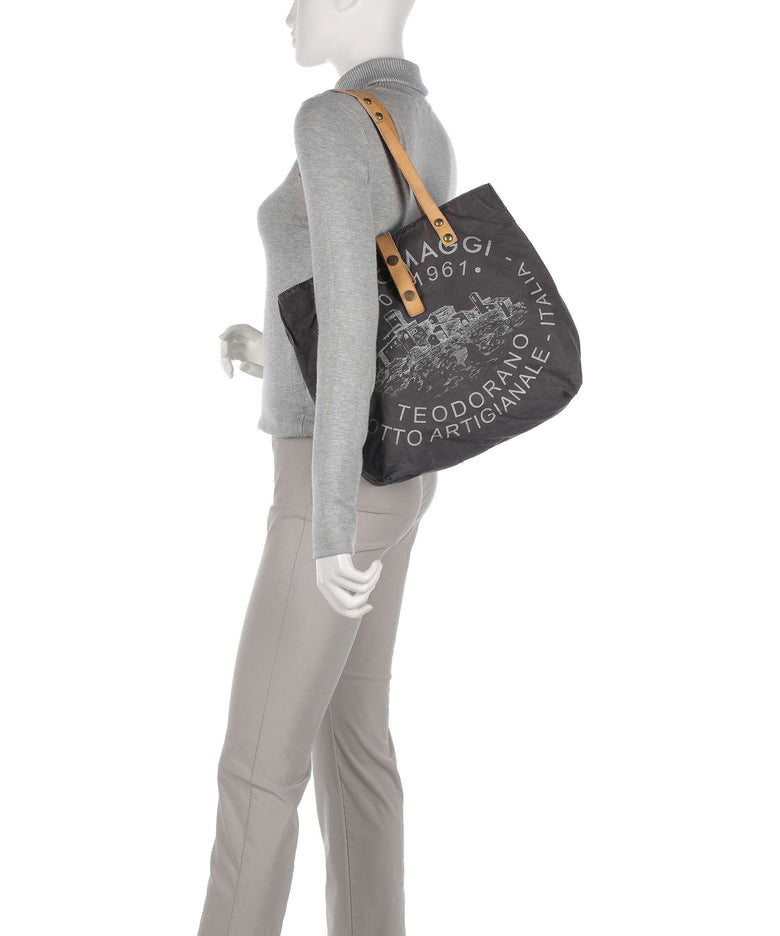 Campomaggi Tote bag grey/natural/silver