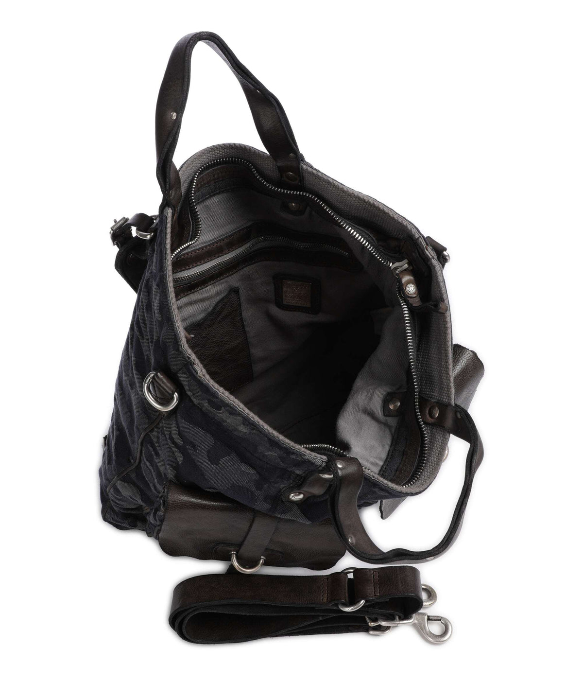 Campomaggi Backpack bag camouflage blue/dark grey