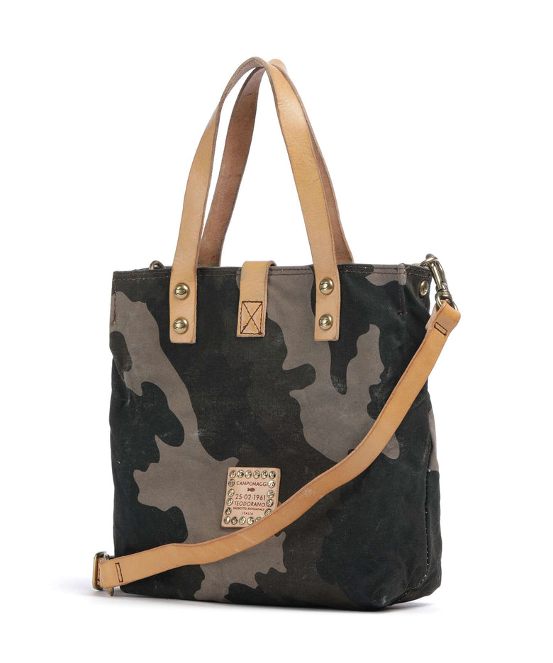 Campomaggi Tote bag camouflage/naturale/fuxia