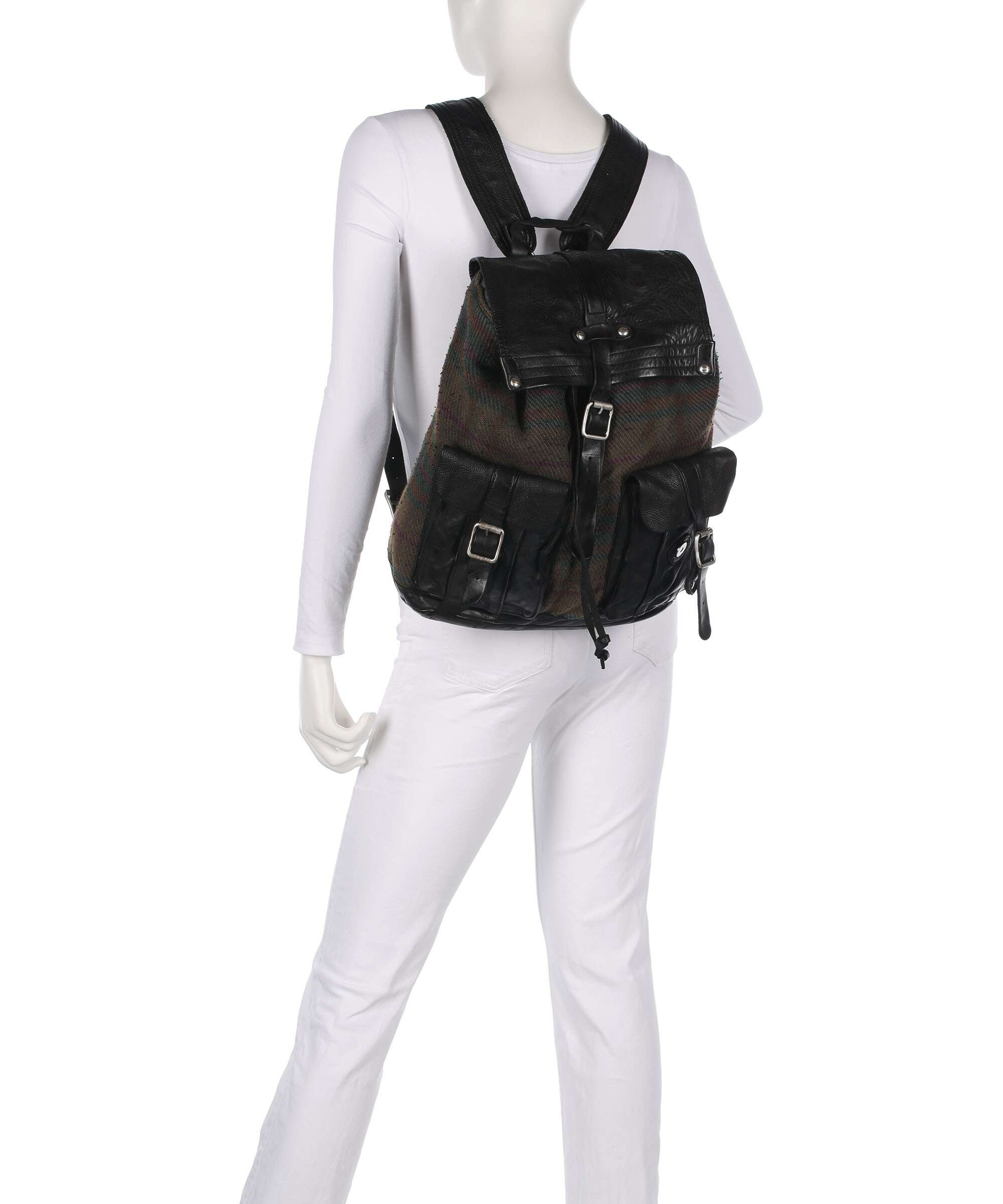 Campomaggi Backpack scozzese fuxia/nero