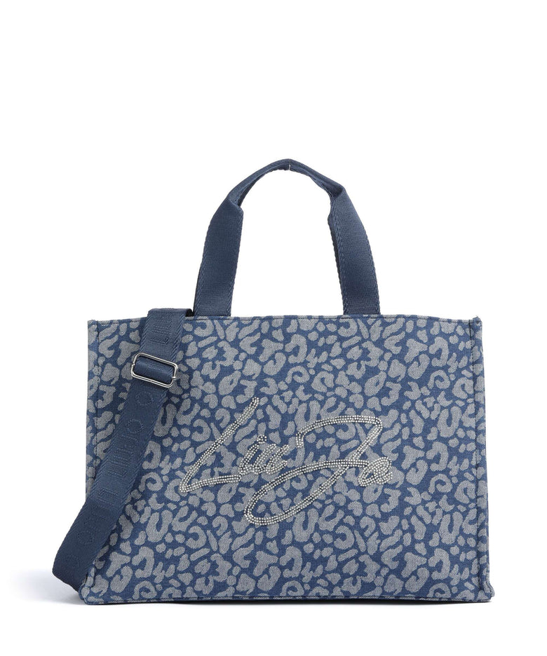 Liu Jo Soft L Handbag den blue animalier