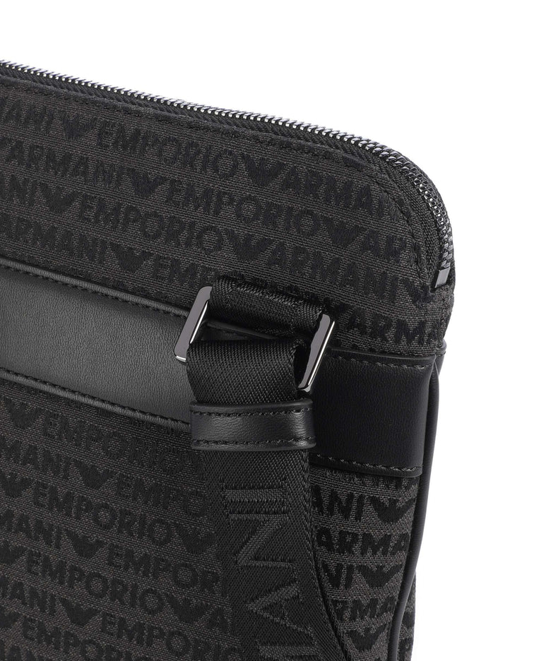 Emporio Armani Logo Jacquard Crossbody bag bristol black
