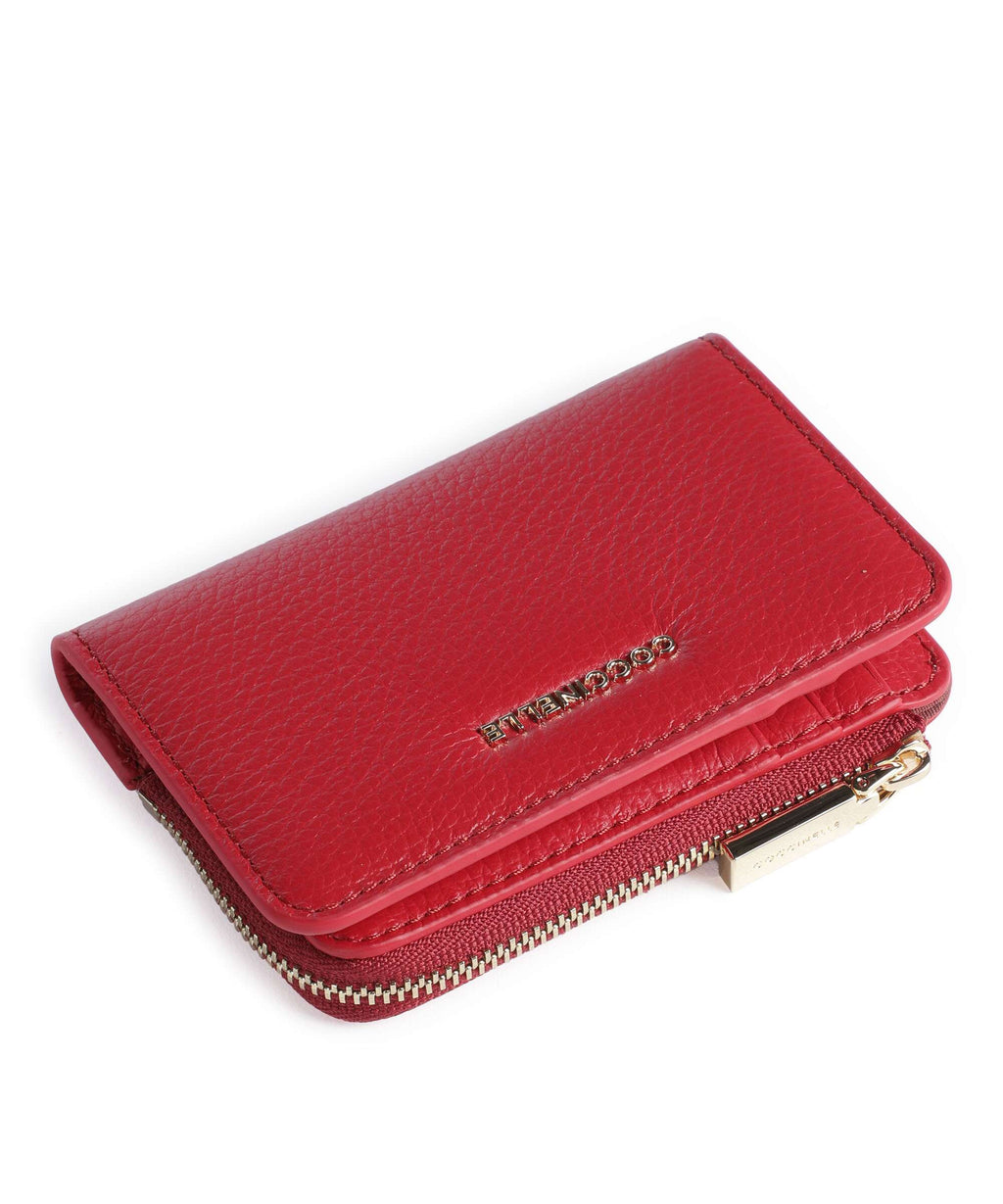 Coccinelle Metallic Soft Wallet ruby