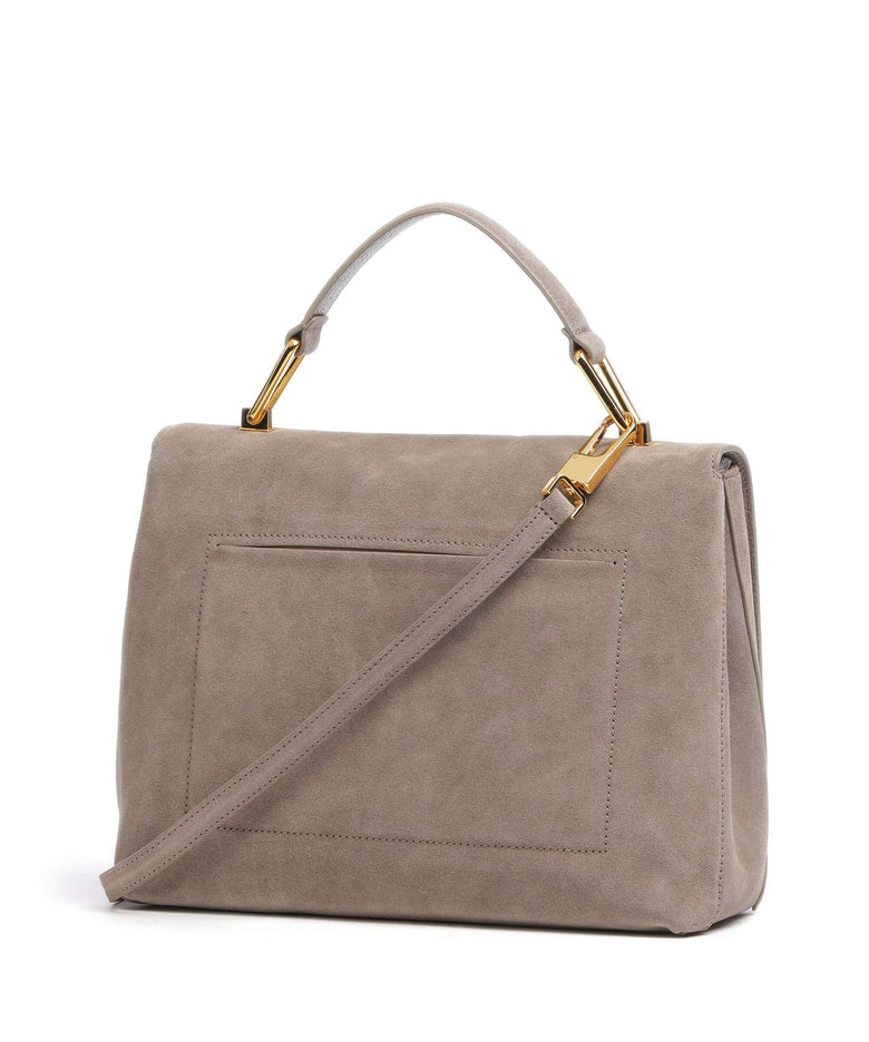 Coccinelle Liya Suede Handbag warm taupe