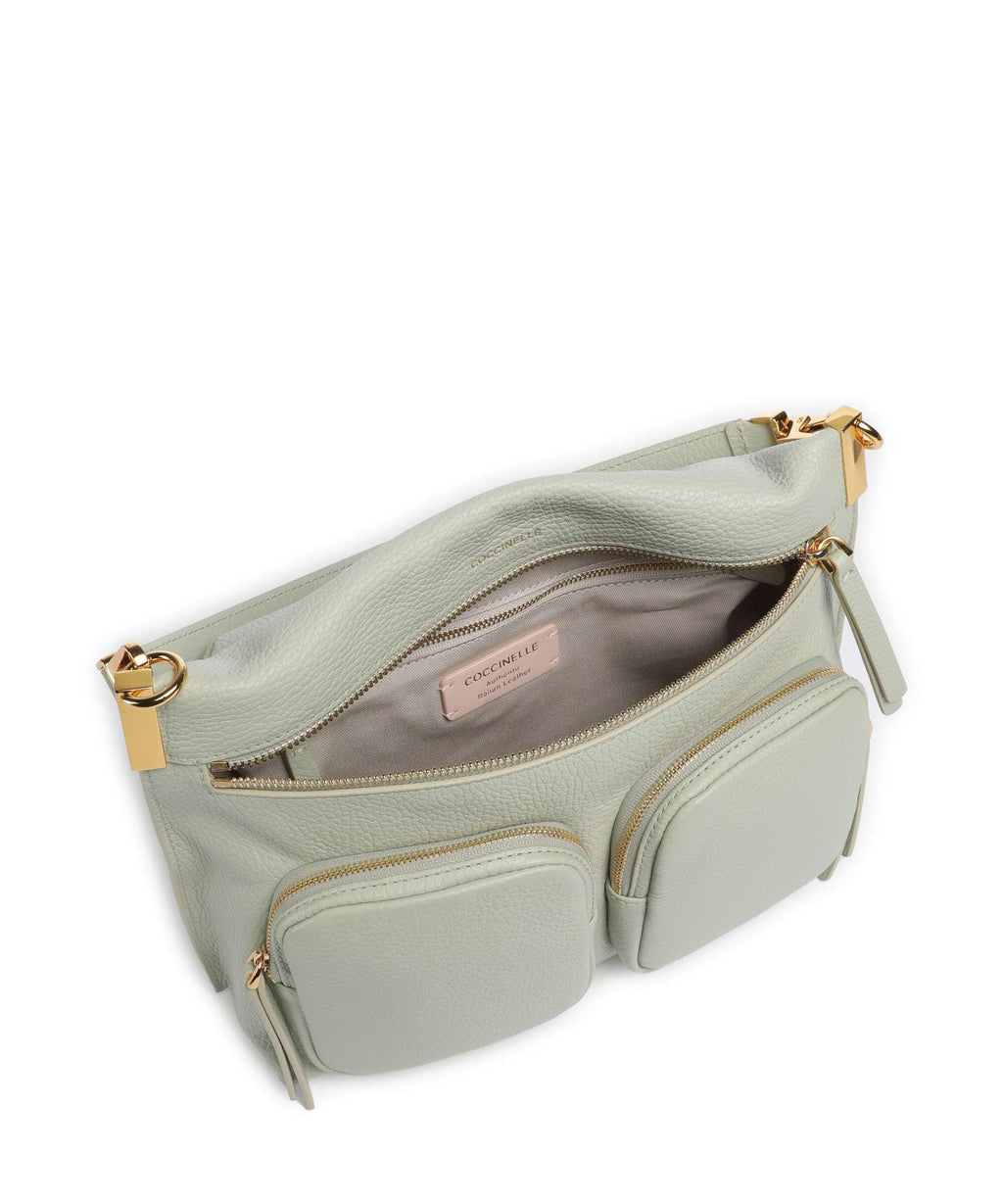 Coccinelle Hyle Hobo bag celadon green