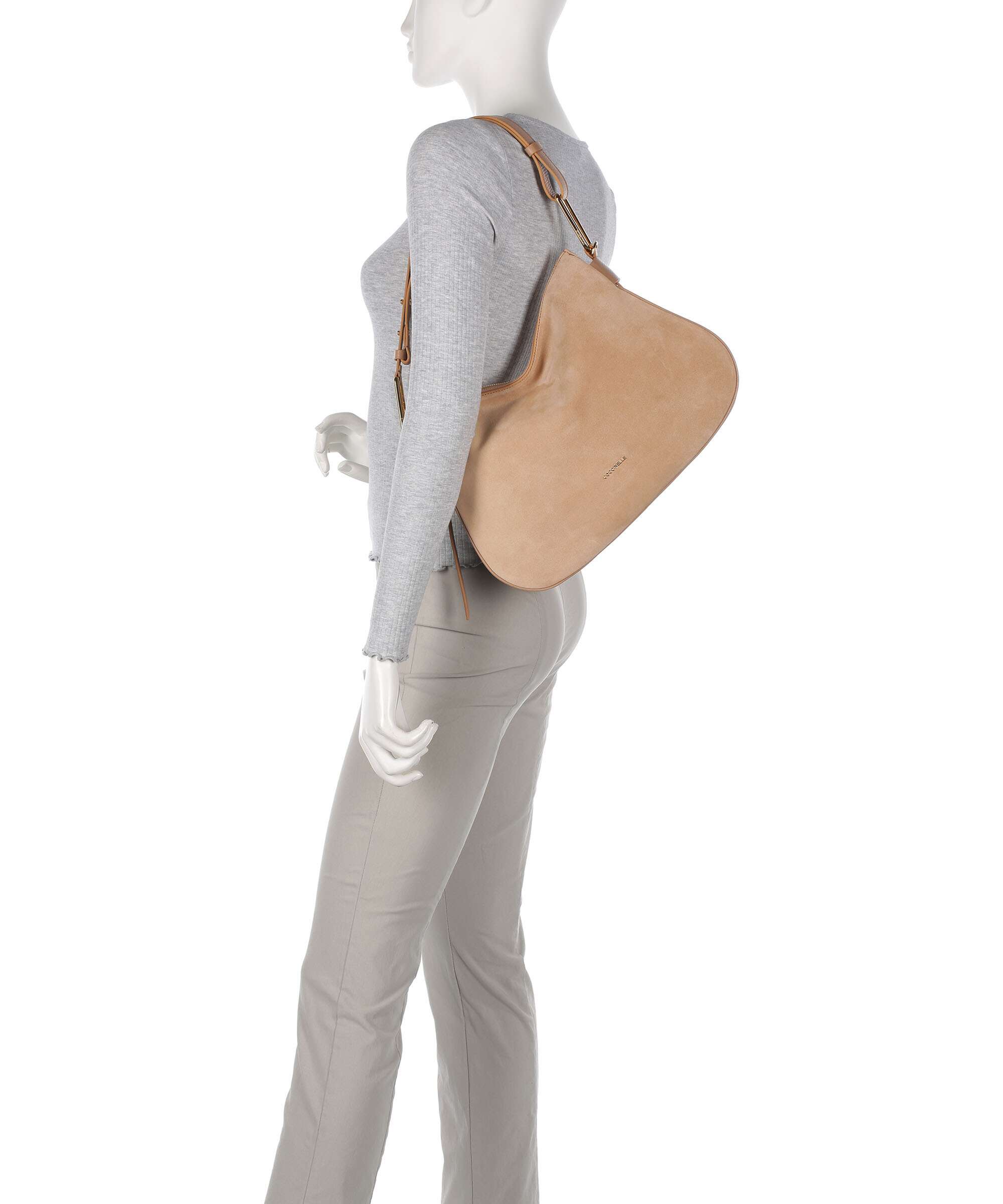 Coccinelle Magie Suede Hobo bag skin