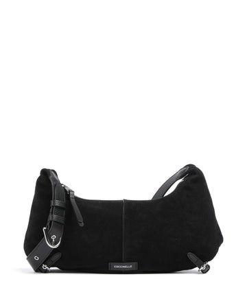 Coccinelle Abigail Suede Schultertasche noir