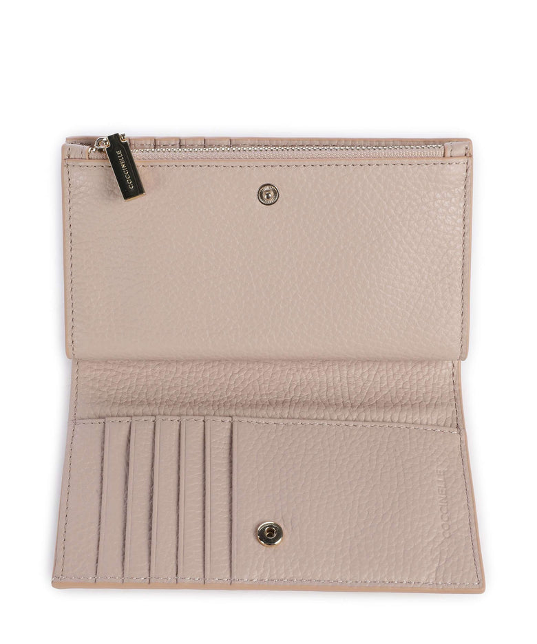 Coccinelle Metallic Soft Wallet rosette