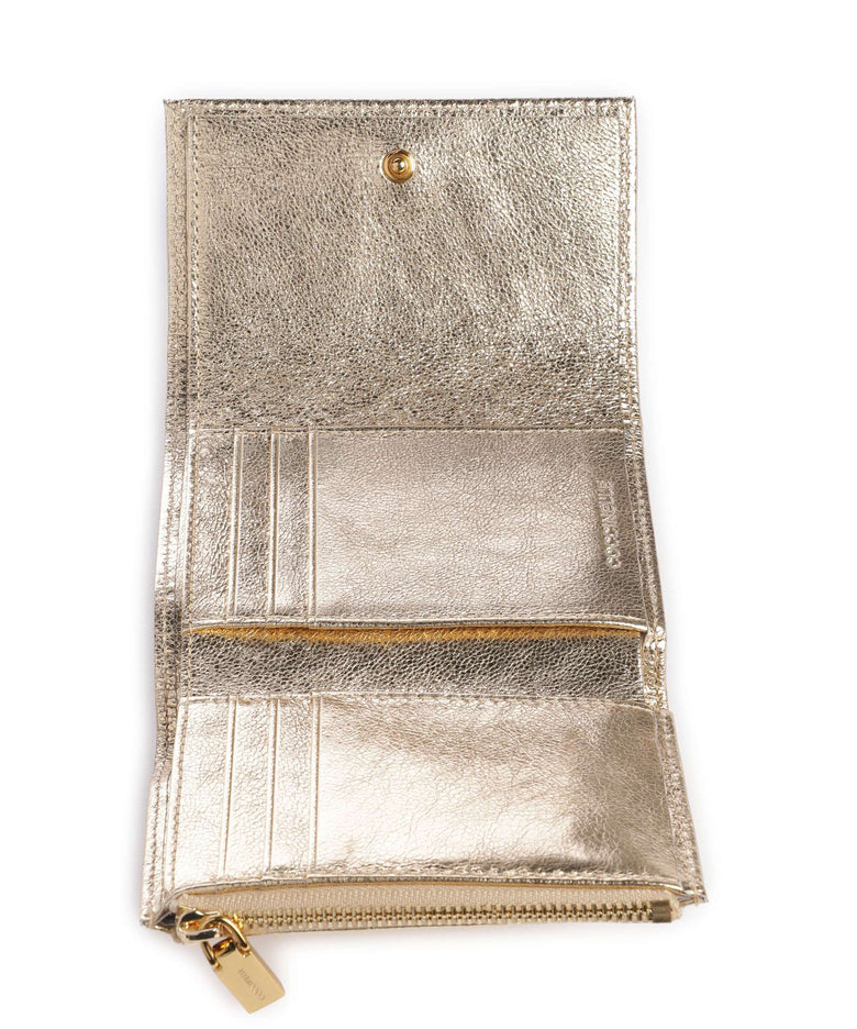 Coccinelle Metallic Smooth Metal Wallet golden