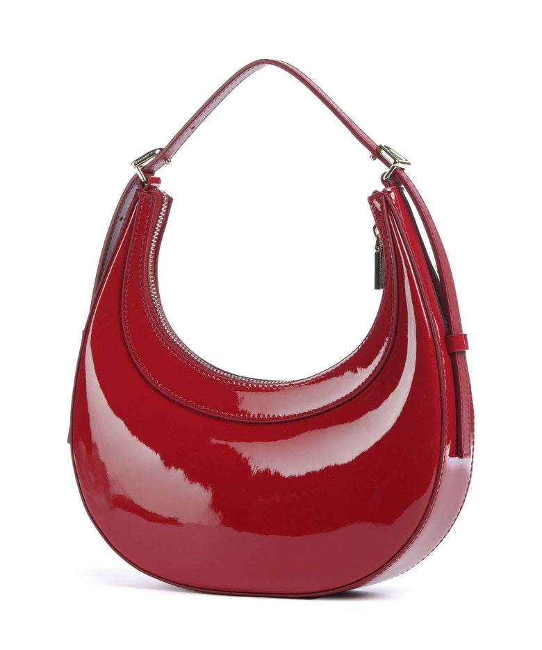 Coccinelle Whisper Patent Shoulder bag sangria