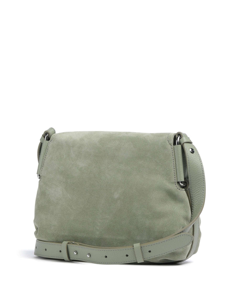 Coccinelle Rebekka Suede Crossbody bag greenery