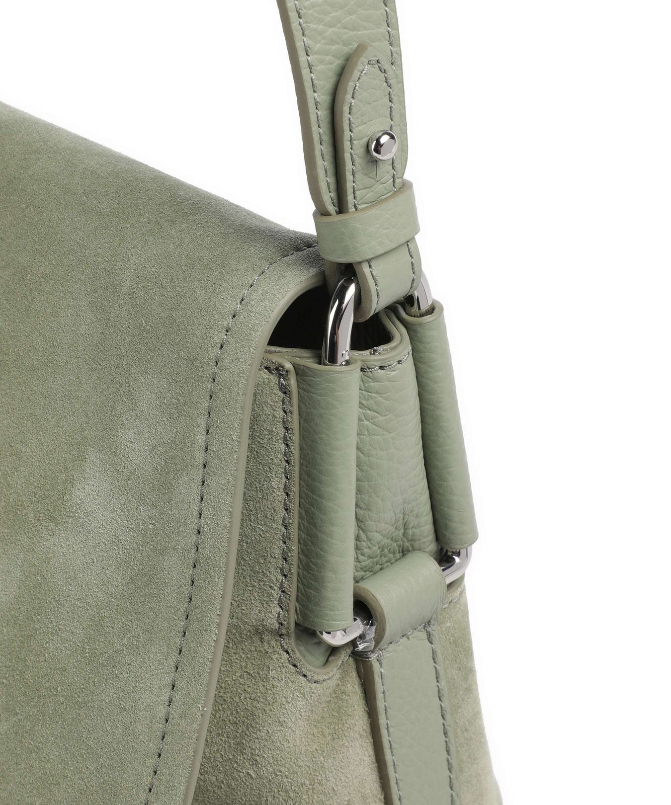 Coccinelle Rebekka Suede Crossbody bag greenery