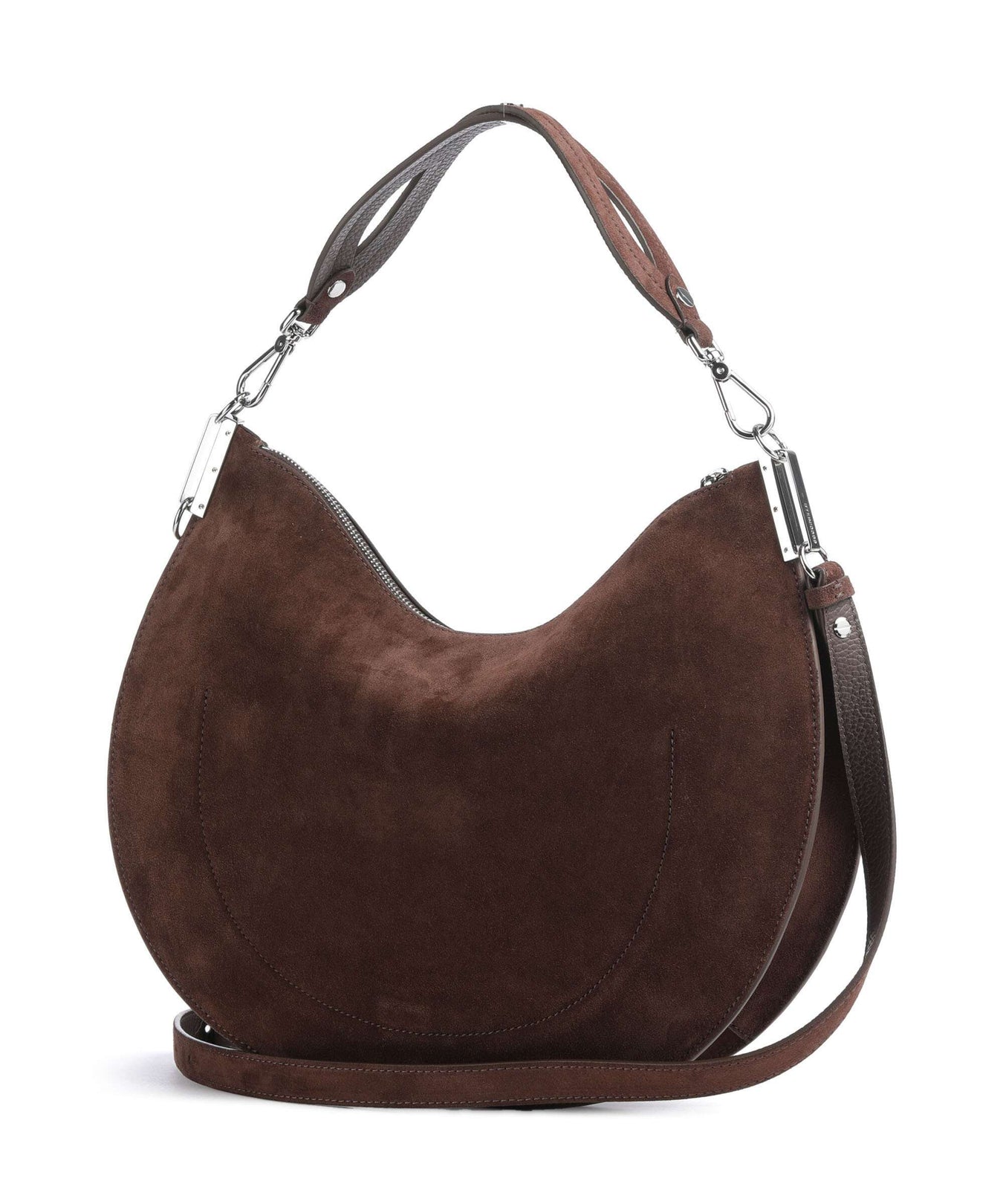 Coccinelle Sunup Suede Shoulder bag brunette