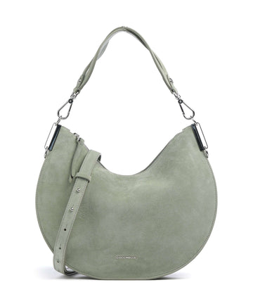 Coccinelle Sunup Suede Beuteltasche greenery
