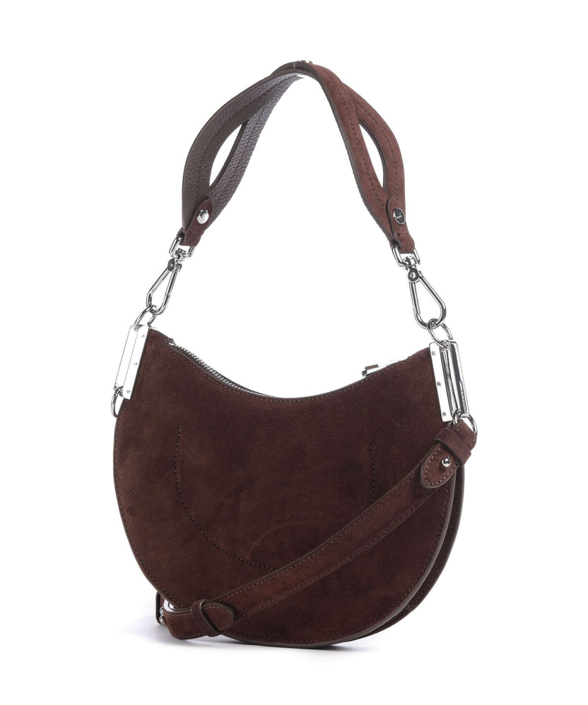 Coccinelle Sunup Suede Shoulder bag brunette