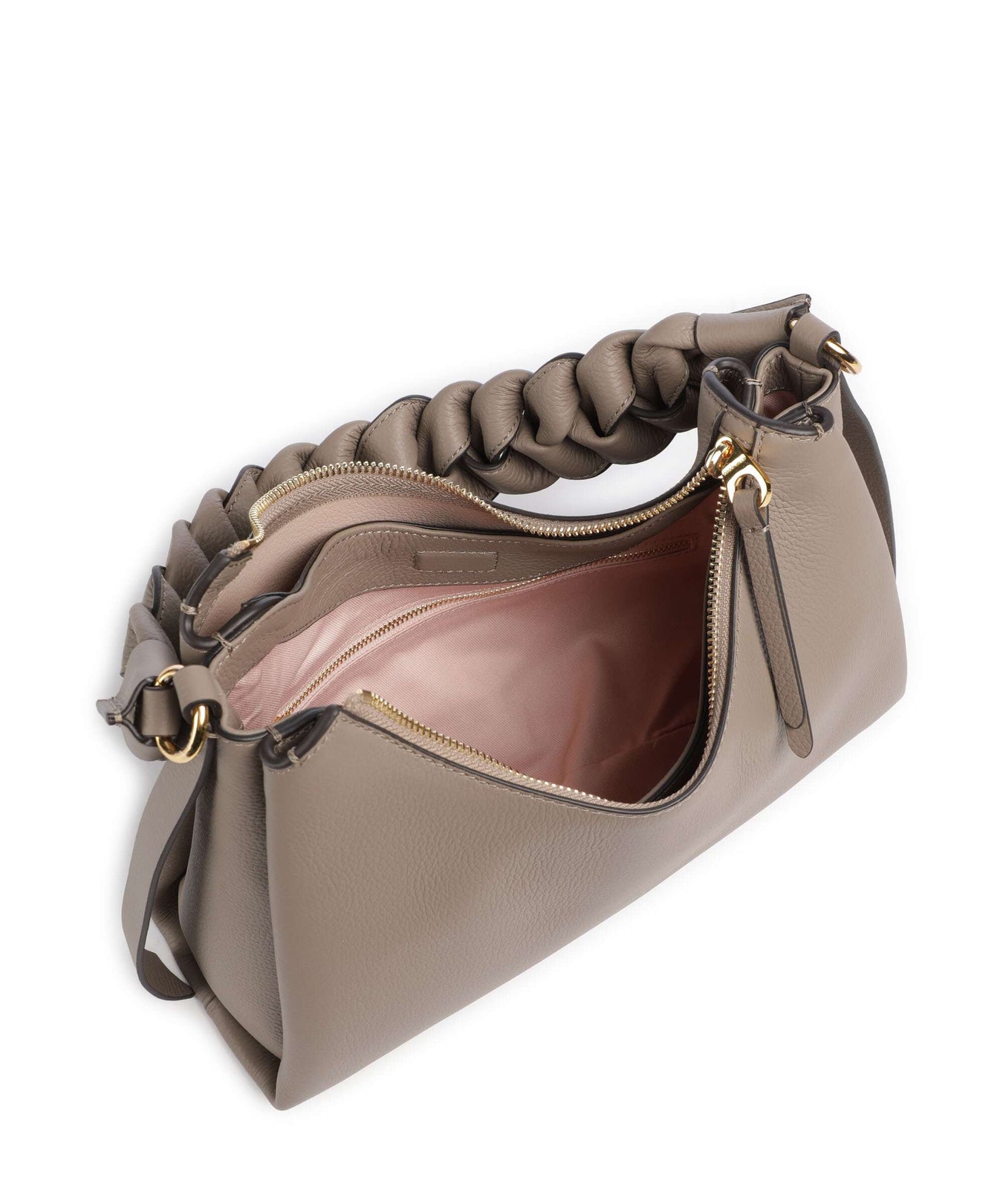 Coccinelle Boheme Grana Double Shoulder bag warm taupe/rosette