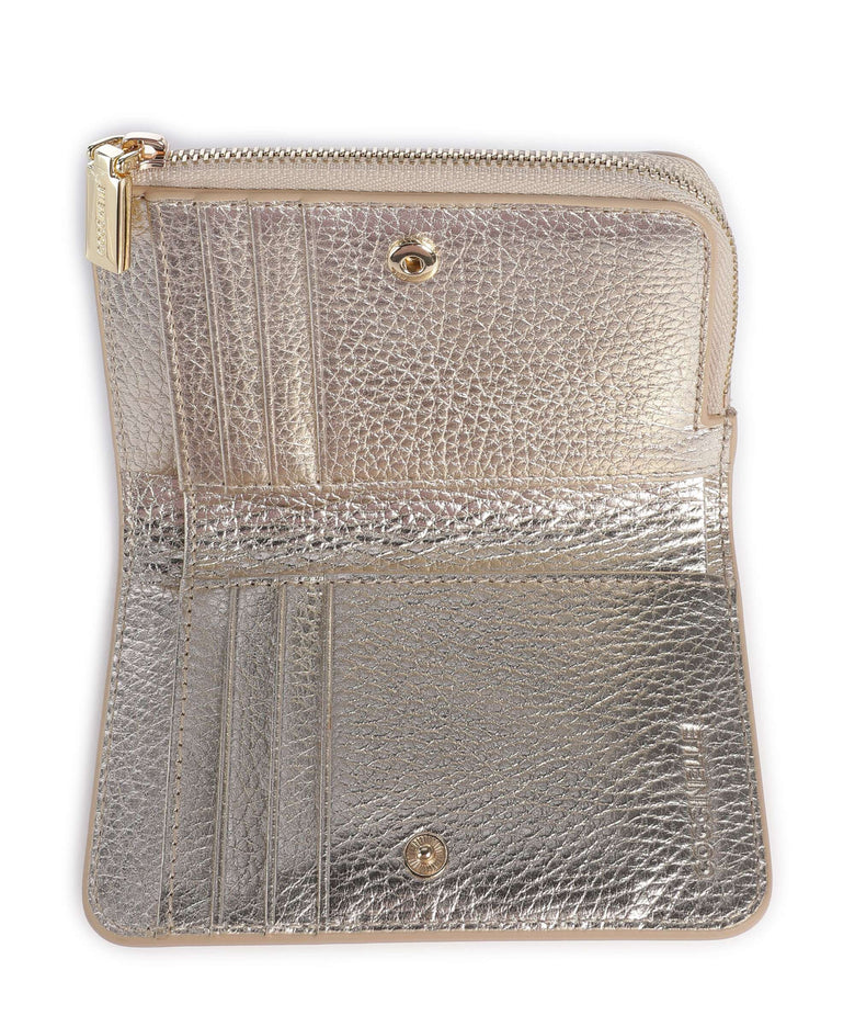 Coccinelle Metallic Soft RFID Wallet pale gold