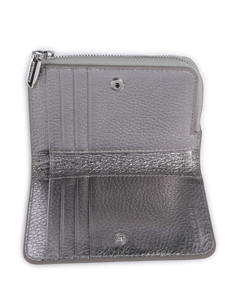Coccinelle Metallic Soft RFID Wallet steel