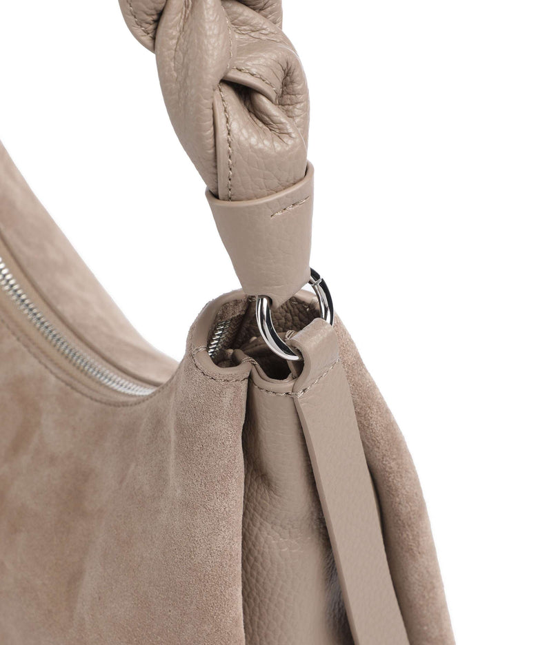 Coccinelle Boheme Suede Shoulder bag warm taupe