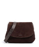 Coccinelle Rebekka Suede Schultertasche brunette