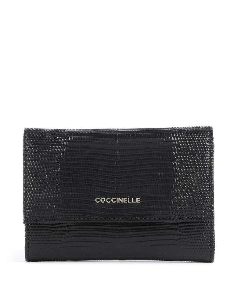 Coccinelle Metallic Lizard Wallet noir