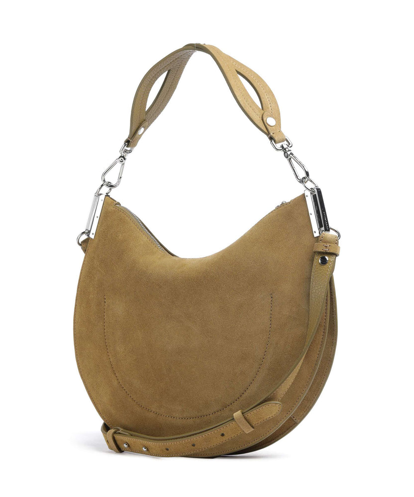 Coccinelle Sunup Suede Hobo bag seagrass
