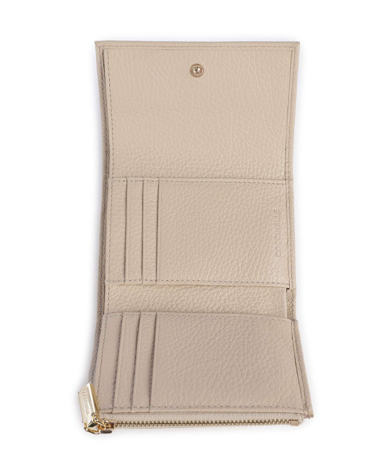 Coccinelle Metallic Soft Wallet sandshell