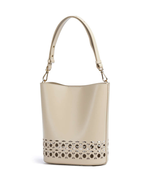 Coccinelle Nikla Monogram Sangallo Bucket bag sandshell