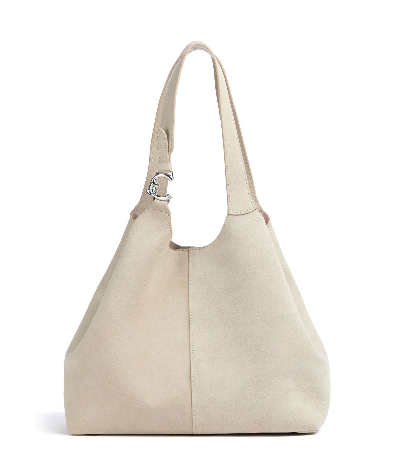 Coccinelle C-Easy Suede Hobo bag sandshell