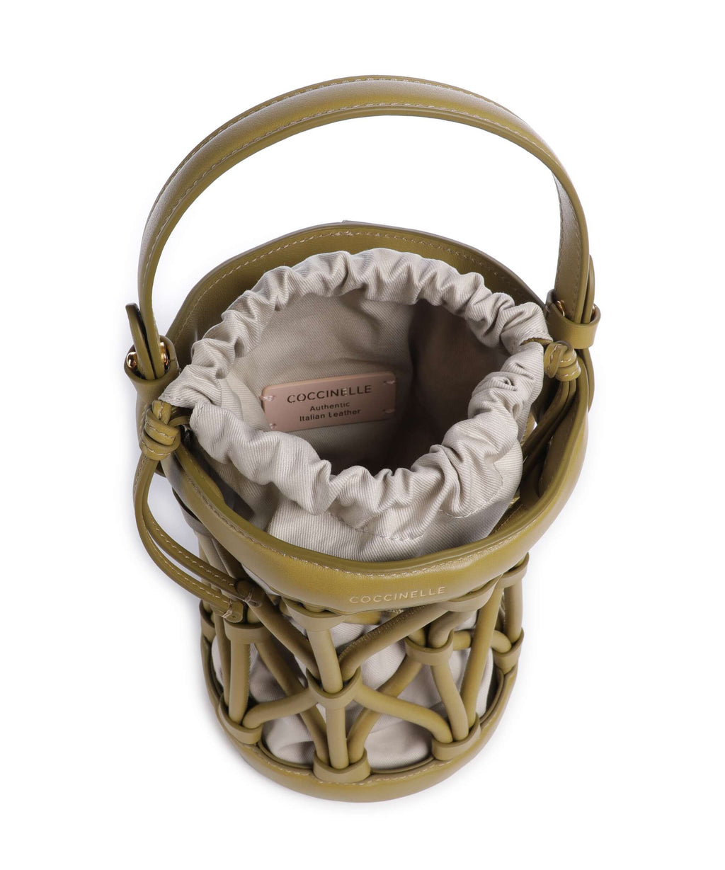 Coccinelle Koi Bucket bag seagrass